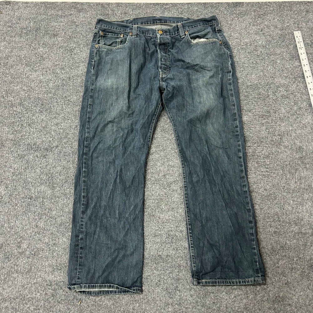 Levi's Jeans Mens Size 40x30 Blue 501 Straight Fit Denim Button Fly Casual Pants